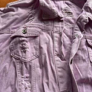 Lilac Denim Jacket