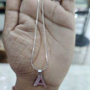 92.5 A Name Letter Pendant With Chain