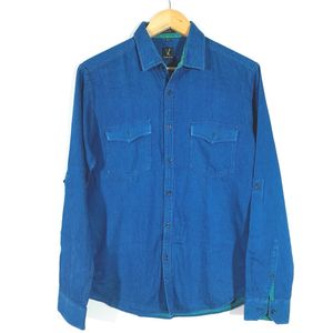 Dark Blue Denim Shirt For Men's