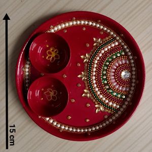 💫Handmade Stainless Steel Pooja Thali Set