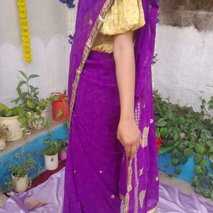 Purple Saree