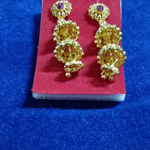 Golden Latkan Earrings.