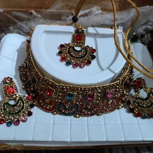 Ethnic Multicoloured Necklace Set