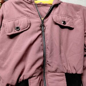 CROP PINK BAGGY JACKET