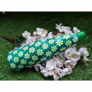 Handpainted Beautiful green Glass Bottle😍