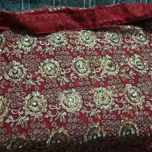 Heavy work wedding saree for Bride