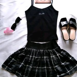 Cute Black And White Skirt