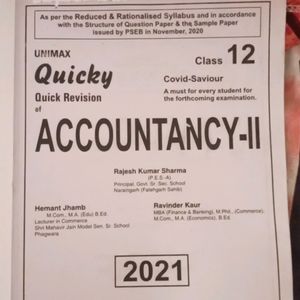 UNIMAX QUICK ACCOUNTING REVISIONS