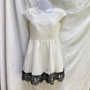 CUTE BLACK AND OFF WHITE COLOUR DRESS