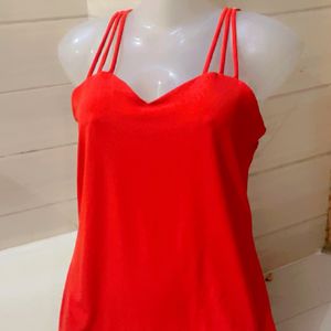 New Red Tank Tunic Top