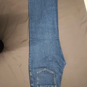 Wide Leg Blue Jeans