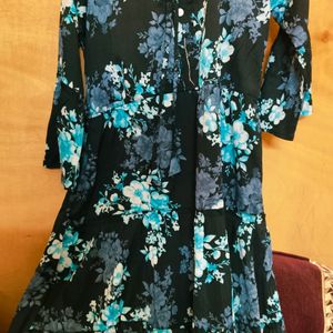 One Piece Dress With Beautiful Floral Print Design