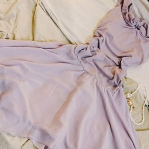 Dreamy Mermaid Style Lilac Flared Dress🌸🌷