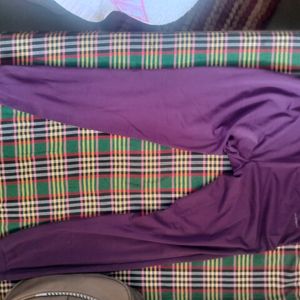 Purple Colour Track Pant With Freebie