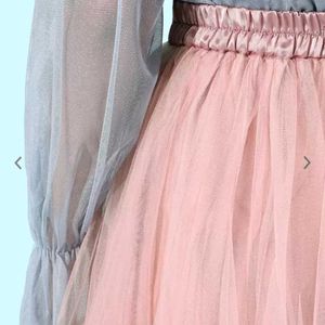 Dusty Pink Tulle Frilly Skirt