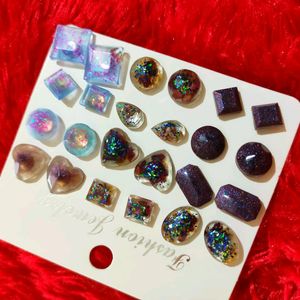 12 Pair Resin Stud