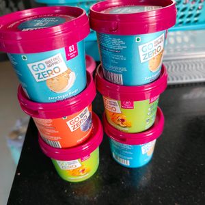 Empty Icecream Boxes (6 Set 100 Ml Each)