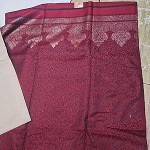 Woolen Jari Suit With Print Salwar Ans Stole