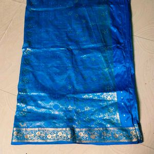 Blue Colour Pure Kanchi pattu saree