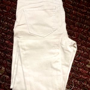White Straight Jeans For Womens