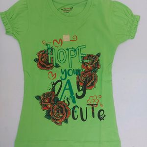 Combo Of T-shirt For Girls, 1- 55cm.,2- 65cm.