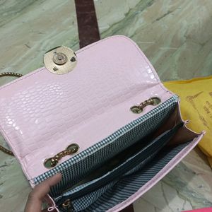 Pink Colour Sling Bag