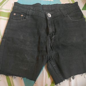 Black Denim Short