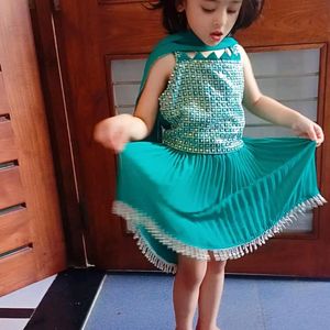 New Partywear Best 4 Pis Dress For Girls With Tag