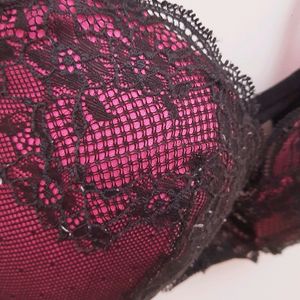 Hot Pink Pushup Bra 32C