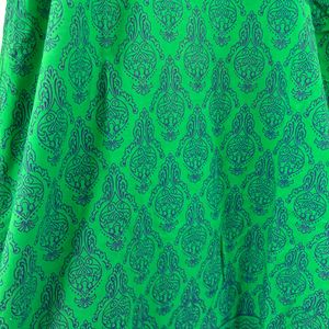 Bottle Green Kurti With Yellow Embroidery