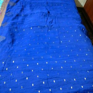 Nevy Blue Cotton Saree .