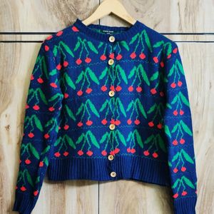 Blue  & Green Cardigan Size-36-38