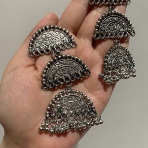 Oxidised Layered Jhumkas