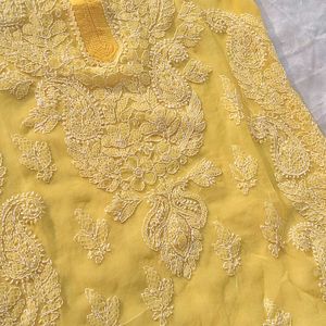 💛Lucknowi Work With Gota Patti Chikankari Kurta