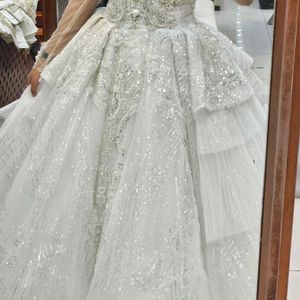 Western Wedding Gown, Korean Gown, white Gown,