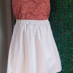 LACE TOP WITH WHITE SKORT