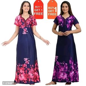 Must Have Satin Nighty Womens Nightwear Pack Of 2