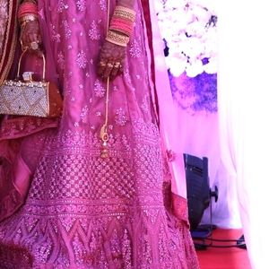 Onion Color Bridal Lehenga Set