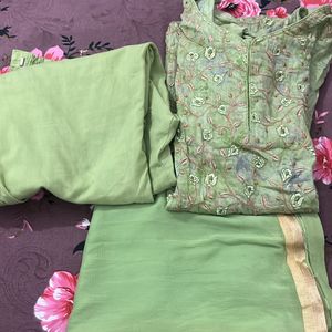 Women Green Color Suit On Sale