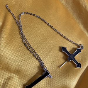 Jesus Cross Earrings And Pendant Combo