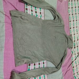 Women Turtle Neck Grey Winter Top Koream Imported