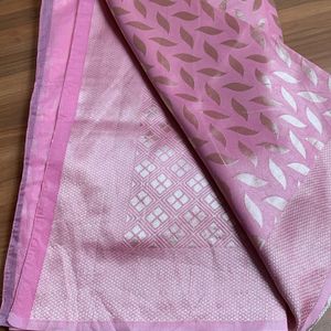 Price Drop💥💥 Pink Colour New Saree With Blouse