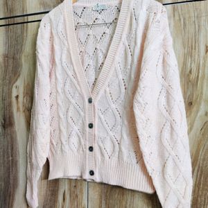 Nude Coloir Soft Wool Cardigan Size-36-38