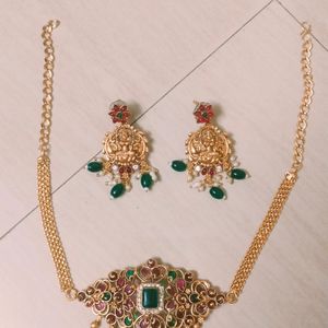 Cute Green choker necklace set