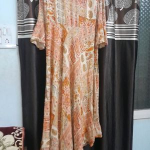 Albina Orange Long Frock (DUBAI BRAND)