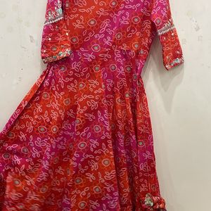 Bandhani Print Anarkali Kurta