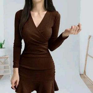 Korean slim fit full sleeves dress..