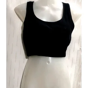 Black Fitted Crop Top