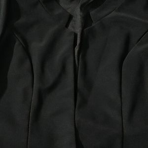 Formal Black Short Overcoat