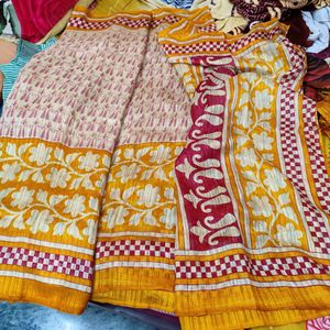 Saree With Matching Blouse